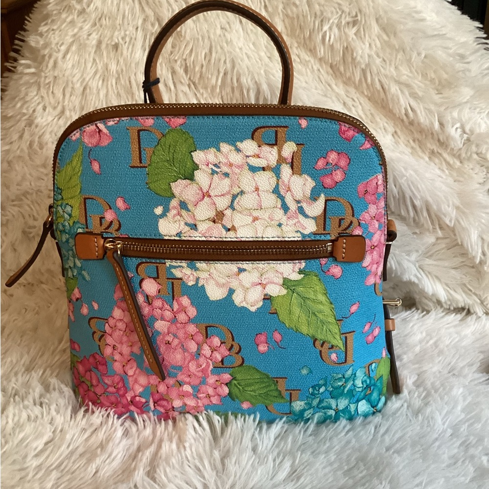 Dooney & Bourke Blue Hydrangea Backpack